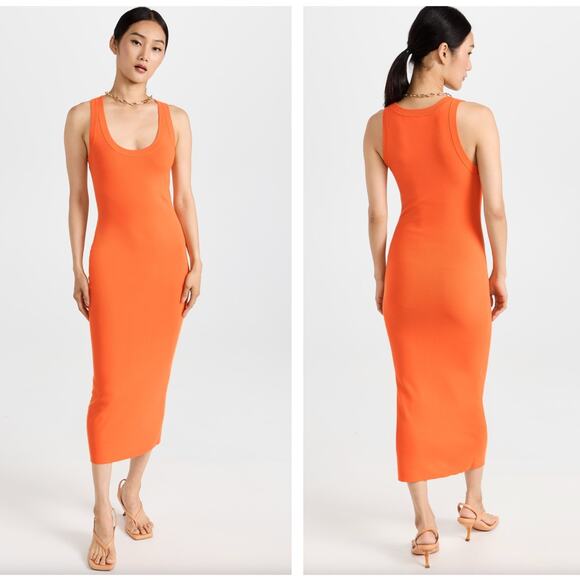 A.L.C Emily Maxi Dress Citrus Orange Sz L NWT {F35}